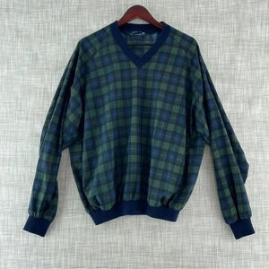 Sunderland Plaid long sleeve pullover golf windbreaker Large 9207